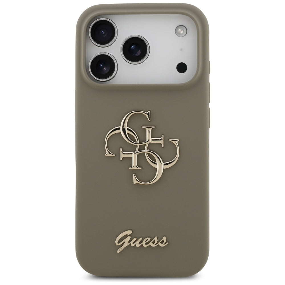 Hoes voor Apple iPhone 17 Pro Max, Guess, Big 4G Script, Bruin