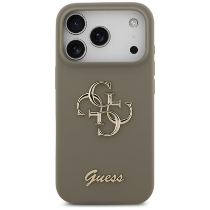 Hoes voor Apple iPhone 17 Pro Max, Guess, Big 4G Script, Bruin