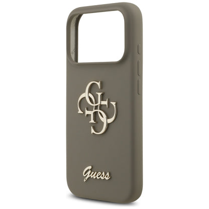 Hoes voor Apple iPhone 17 Pro Max, Guess, Big 4G Script, Bruin