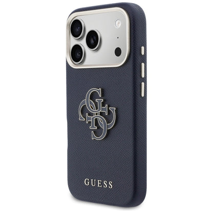 Hoes voor Apple iPhone 17 Pro Max, Guess, Resin Logo, Blauw