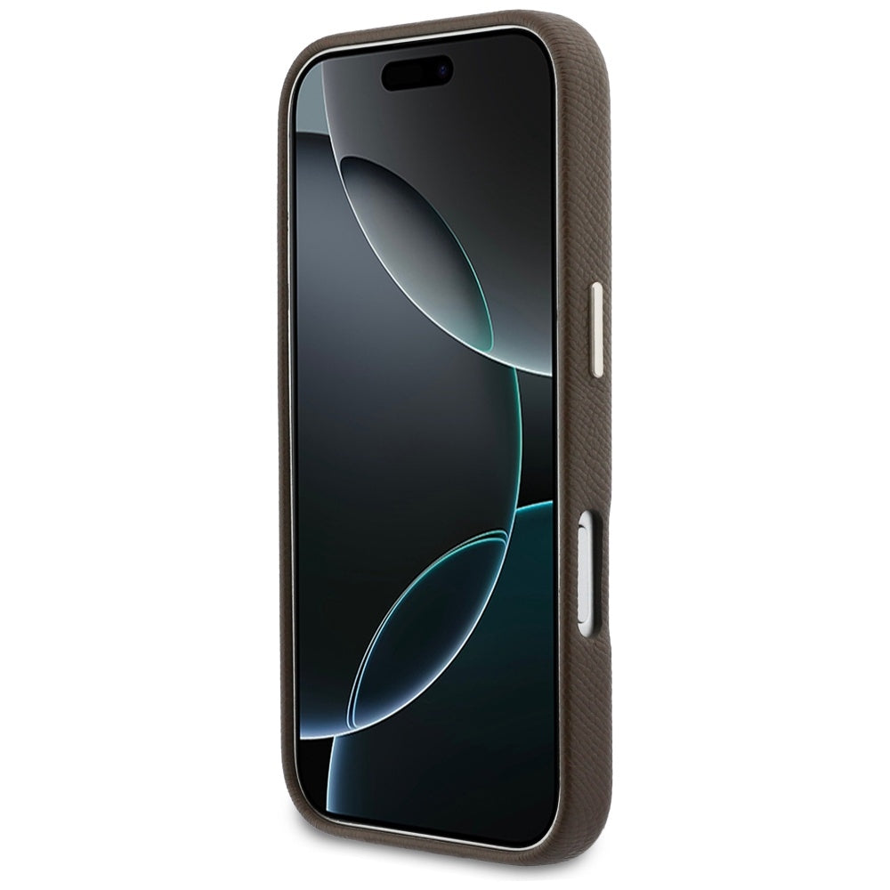 Hoes voor Apple iPhone 17 Pro Max, Guess, Resin Logo, Bruin