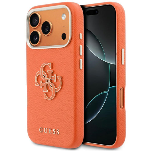 Hoes voor Apple iPhone 17 Pro Max, GUESS, Resin Logo, Oranje