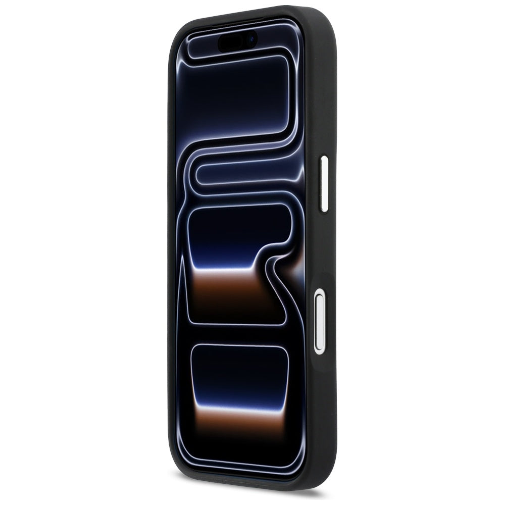 Hoes voor Apple iPhone 17 Pro Max, Karl Lagerfeld, Karl & Choupette Print met Zak, Zwart