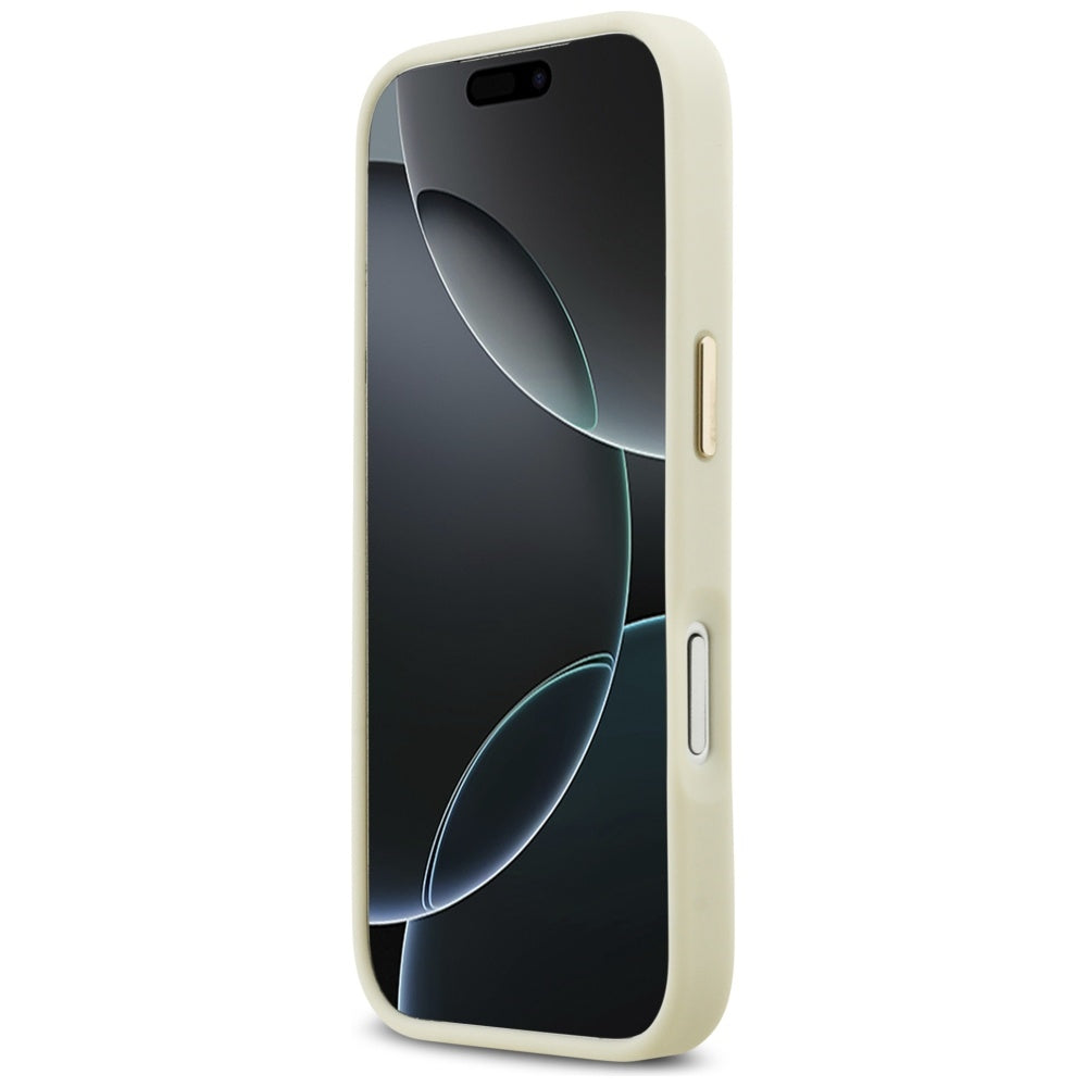 Hoes voor Apple iPhone 17 Pro Max, Karl Lagerfeld, Script Logo, Beige