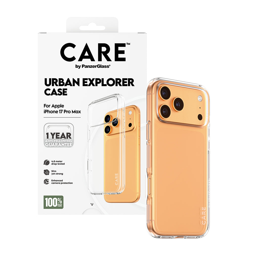 Hoes voor Apple iPhone 17 Pro Max, PanzerGlass, Care Urban Explorer, Transparant