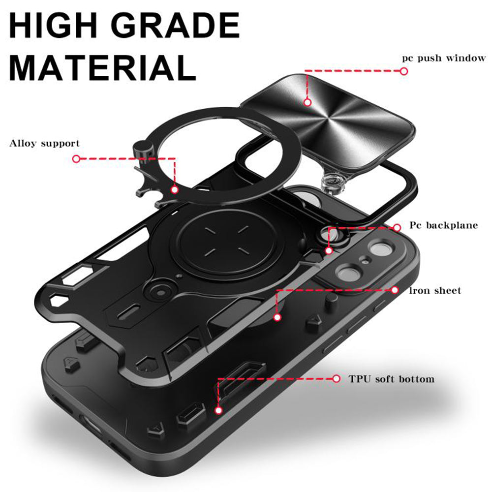 Hoes voor Apple iPhone 17 Pro Max, Techsuit, CamGuard Pro, Zwart