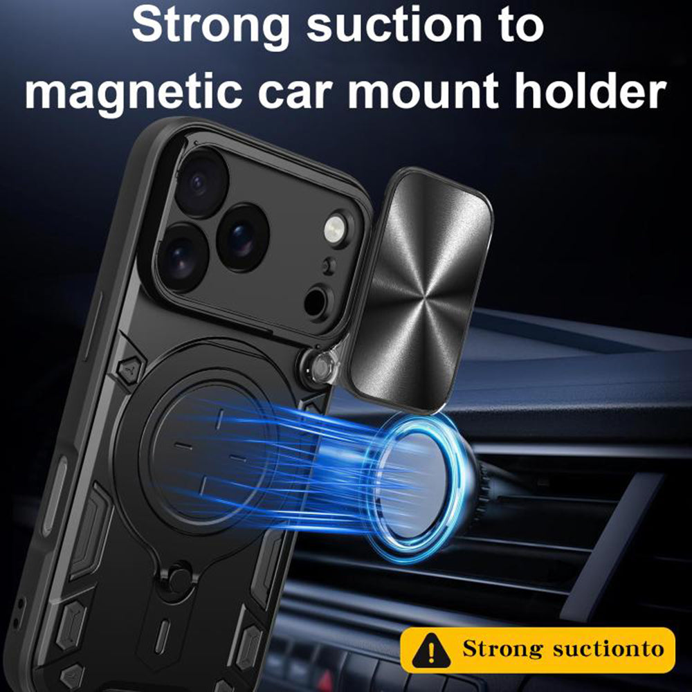 Hoes voor Apple iPhone 17 Pro Max, Techsuit, CamGuard Pro, Zwart