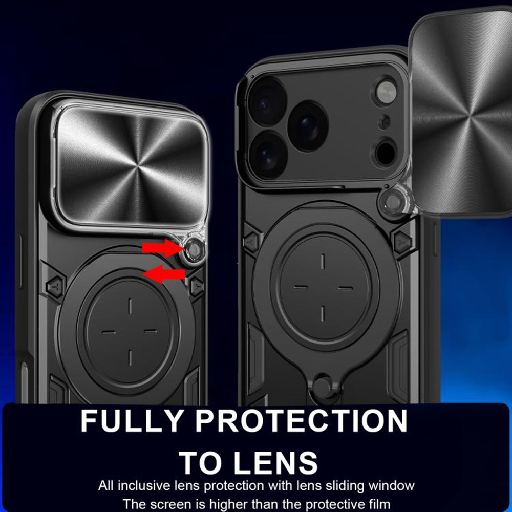 Hoes voor Apple iPhone 17 Pro Max, Techsuit, CamGuard Pro, Zwart