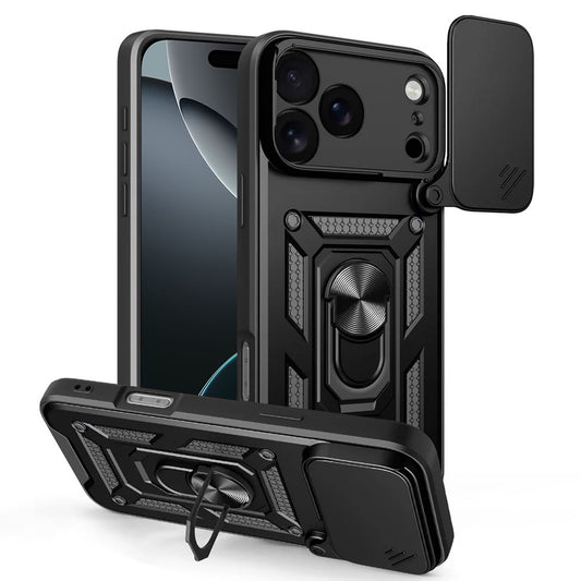 Hoes voor Apple iPhone 17 Pro Max, Techsuit, CamShield, Zwart