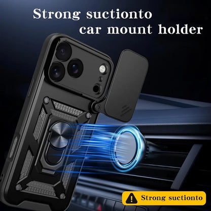 Hoes voor Apple iPhone 17 Pro Max, Techsuit, CamShield, Zwart