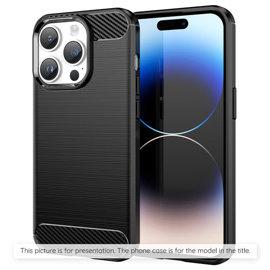 Hoes voor Apple iPhone 17 Pro Max, Techsuit, Carbon, Zwart