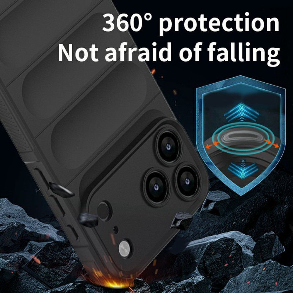 Hoes voor Apple iPhone 17 Pro Max, Techsuit, Magic Shield, Zwart