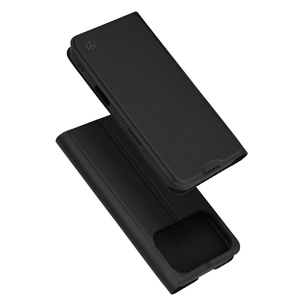 Hoes voor Apple iPhone 17 Pro Max, Techsuit, Magskin Book, Zwart