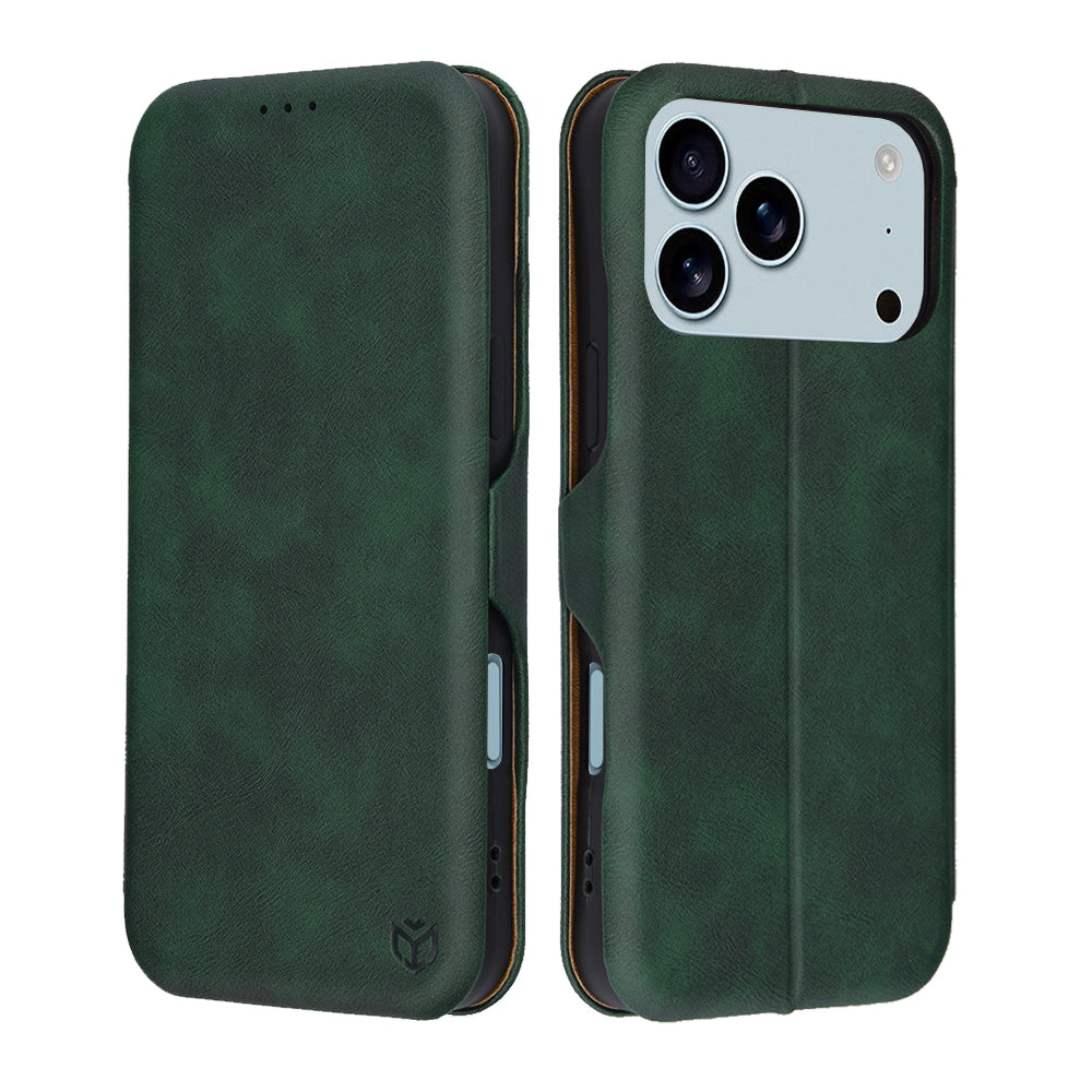 Hoes voor Apple iPhone 17 Pro Max, Techsuit, Safe Wallet Plus, Groen
