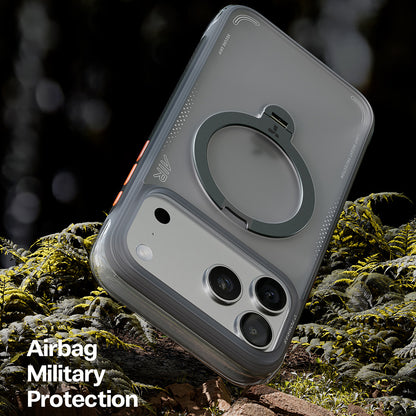 Hoes voor Apple iPhone 17 Pro Max, Torras, Ostand Spin Air, Gri