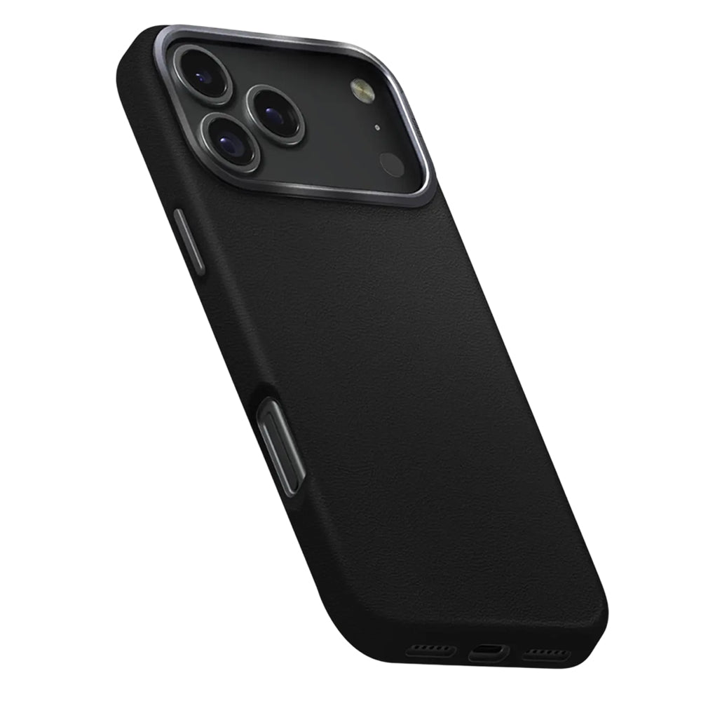Hoes voor Apple iPhone 17 Pro Max, UNIQ, Lyden Leatherette, Zwart