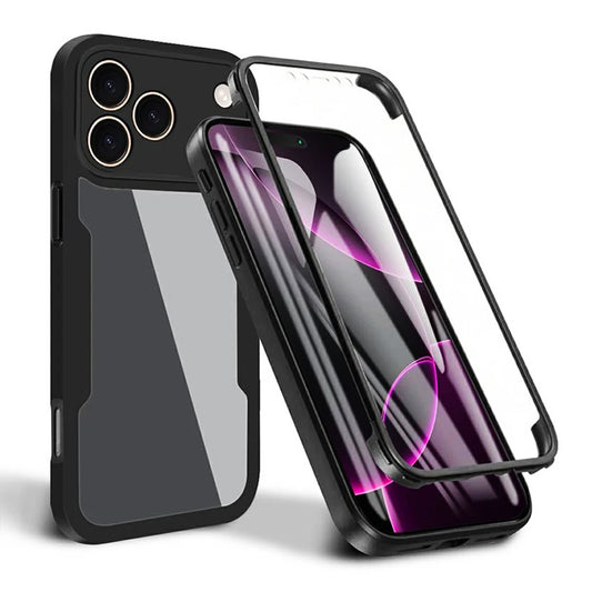 Hoes voor Apple iPhone 17 Pro, Techsuit, ColorVerse 360, Zwart