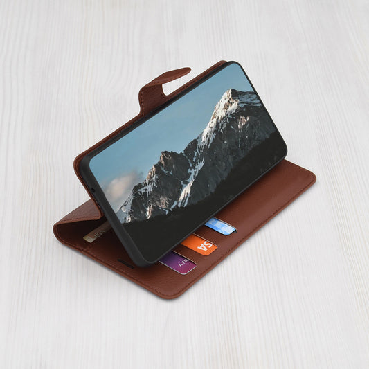 Hoes voor Apple iPhone 17 Pro, Techsuit, Leather Folio, Bruin