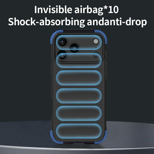 Hoes voor Apple iPhone 17 Pro, Techsuit, Magic Shield, Blauw