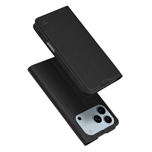 Hoes voor Apple iPhone 17 Pro, Techsuit, Magskin Book, Zwart