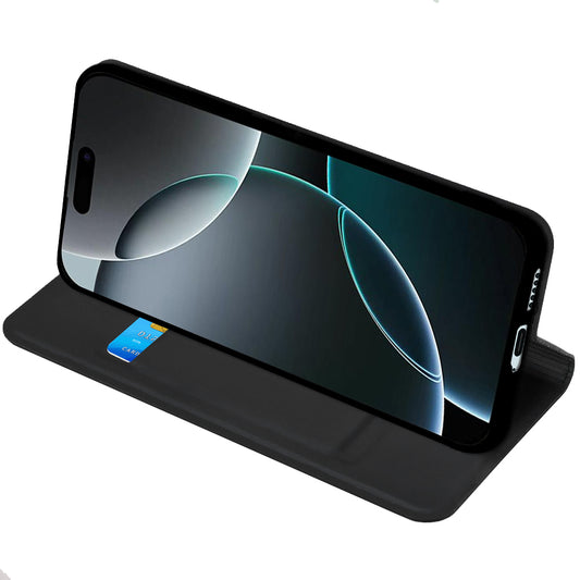 Hoes voor Apple iPhone 17 Pro, Techsuit, Magskin Book, Zwart