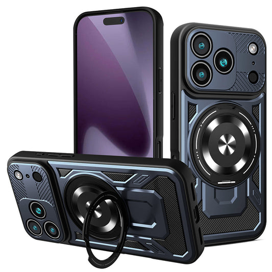 Hoes voor Apple iPhone 17 Pro, Techsuit, RuggedCam, Blauw