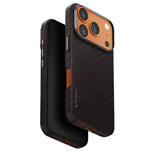 MagSafe hoes voor Apple iPhone 17 Pro, UNIQ, Keva MagClick, Zwart Rood