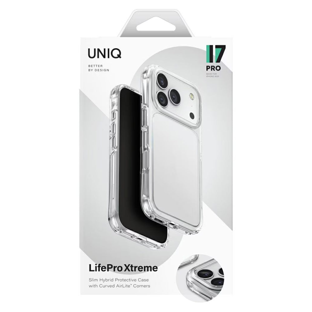 Hoes voor Apple iPhone 17 Pro, UNIQ, LifePro Xtreme, Transparant
