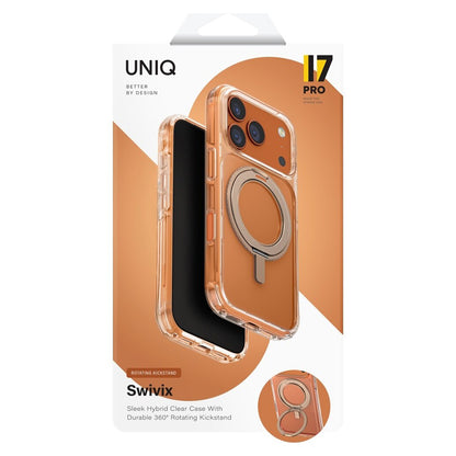 Hoes voor Apple iPhone 17 Pro, UNIQ, Swivix, Goud