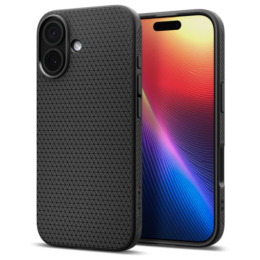 Hoesje voor Apple iPhone 17, Spigen, Liquid Air, Mat Zwart