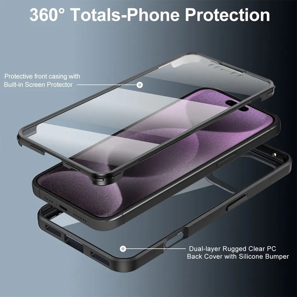 Hoes voor Apple iPhone 17, Techsuit, ColorVerse 360, Blauw