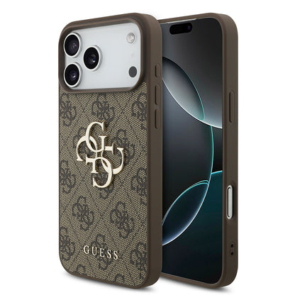 Hoes voor Apple iPhone 18 Pro / 17 Pro, Guess, 4G Big Logo, Bruin