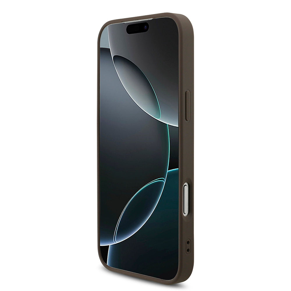 Hoes voor Apple iPhone 18 Pro / 17 Pro, Guess, 4G Big Logo, Bruin