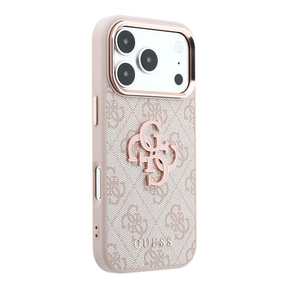 Hoes voor Apple iPhone 18 Pro / 17 Pro, Guess, 4G Big Resin Logo, Roze