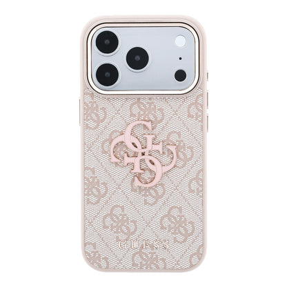 Hoes voor Apple iPhone 18 Pro / 17 Pro, Guess, 4G Big Resin Logo, Roze