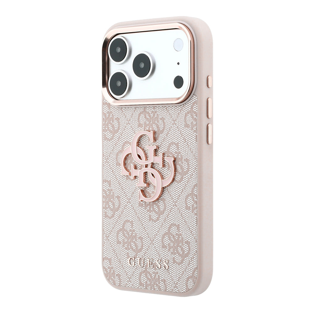 Hoes voor Apple iPhone 18 Pro / 17 Pro, Guess, 4G Big Resin Logo, Roze