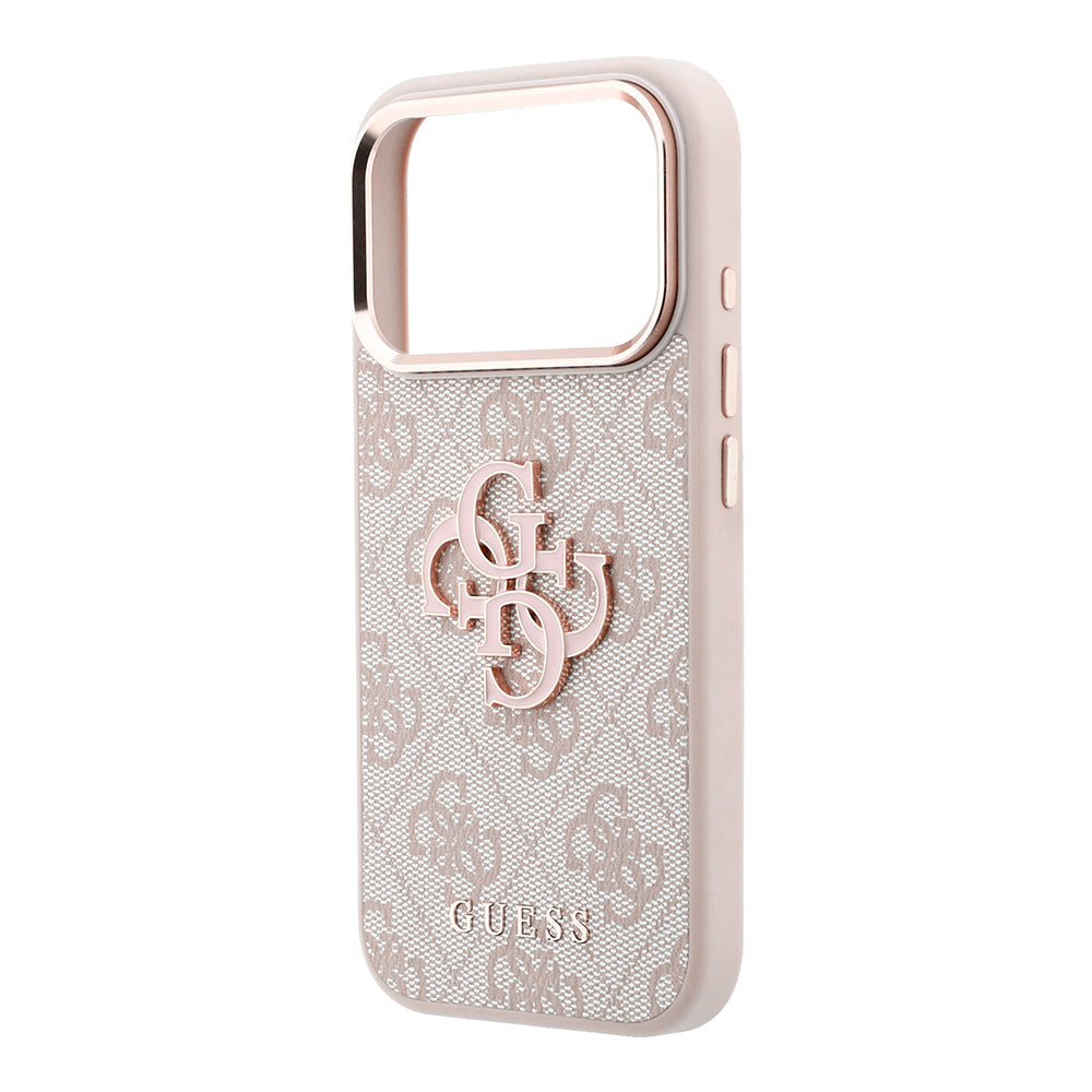 Hoes voor Apple iPhone 18 Pro / 17 Pro, Guess, 4G Big Resin Logo, Roze