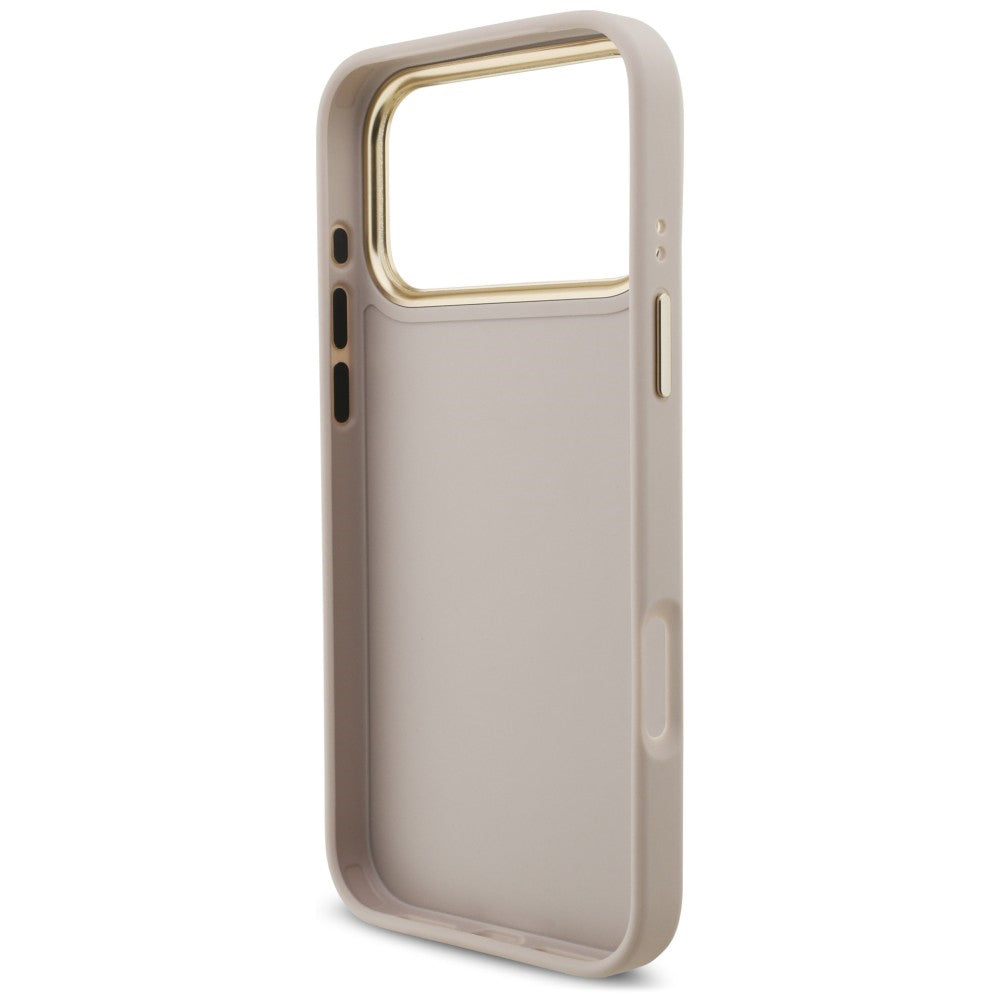 Case for Apple iPhone 18 Pro / 17 Pro, Guess, Big 4G Classic Logo & Big Strap Metal Buttons, Pink