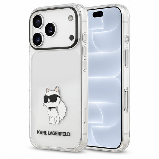 Hoesje voor Apple iPhone 18 Pro / 17 Pro, Karl Lagerfeld, IML Choupette NFT, transparant