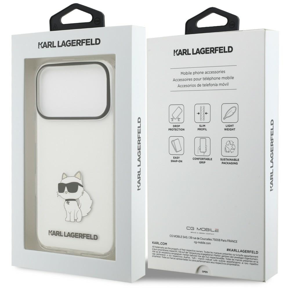 Hoesje voor Apple iPhone 18 Pro / 17 Pro, Karl Lagerfeld, IML Choupette NFT, transparant