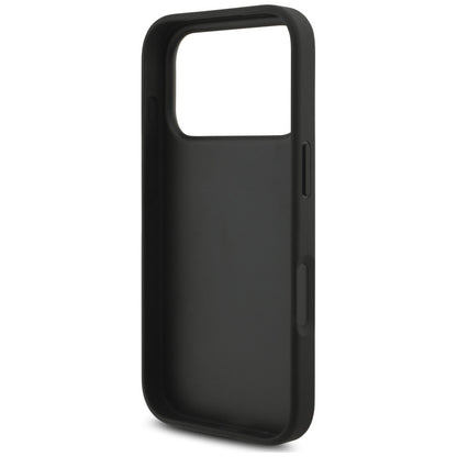 Hoesje voor Apple iPhone 18 Pro / 17 Pro, Karl Lagerfeld, Saffiano Mono Patch Choupette, zwart
