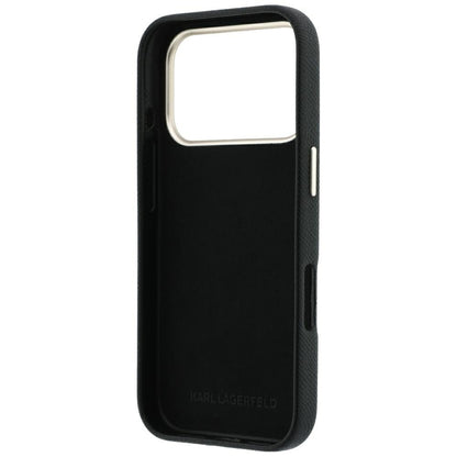 Hoes voor Apple iPhone 18 Pro / 17 Pro, Karl Lagerfeld, Smooth Big Resin Signature Logo, Zwart