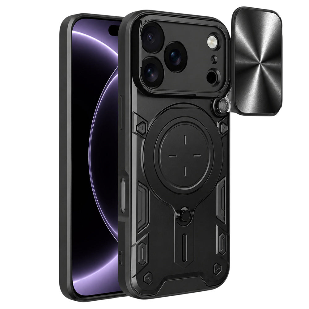 Hoes voor Apple iPhone 18 Pro / 17 Pro, Techsuit, CamGuard Pro, Zwart