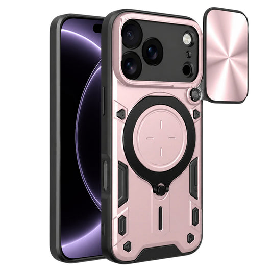 Hoes voor Apple iPhone 18 Pro / 17 Pro, Techsuit, CamGuard Pro, Roze Goud
