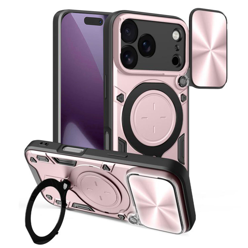 Hoes voor Apple iPhone 18 Pro / 17 Pro, Techsuit, CamGuard Pro, Roze Goud