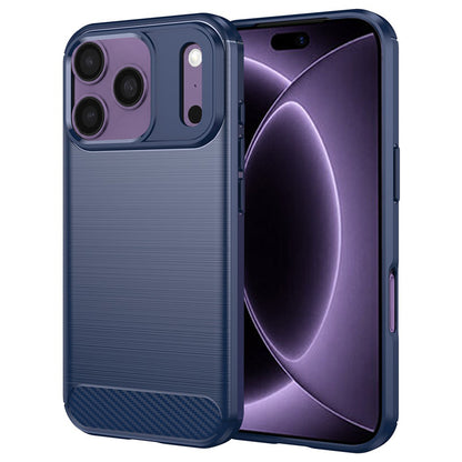 Hoes voor Apple iPhone 18 Pro / 17 Pro, Techsuit, Carbon, Blauw