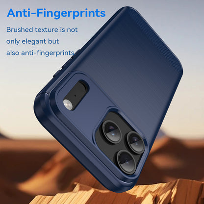 Hoes voor Apple iPhone 18 Pro / 17 Pro, Techsuit, Carbon, Blauw