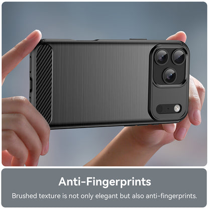 Hoes voor Apple iPhone 18 Pro / 17 Pro, Techsuit, Carbon, Zwart