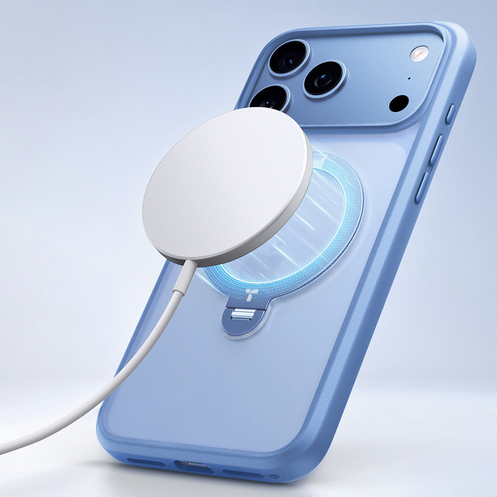 MagSafe-hoesje voor Apple iPhone 18 Pro / 17 Pro, Torras, Ostand Spin, Blauw