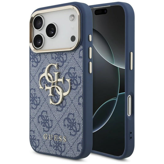 Hoes voor Apple iPhone 18 Pro Max / 17 Pro Max, Guess, 4G Big Classic Logo, Blauw
